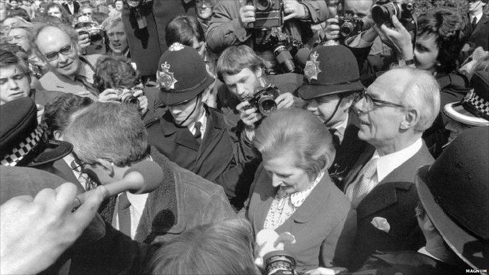 Margaret Thatcher and her husband Denis, 1979