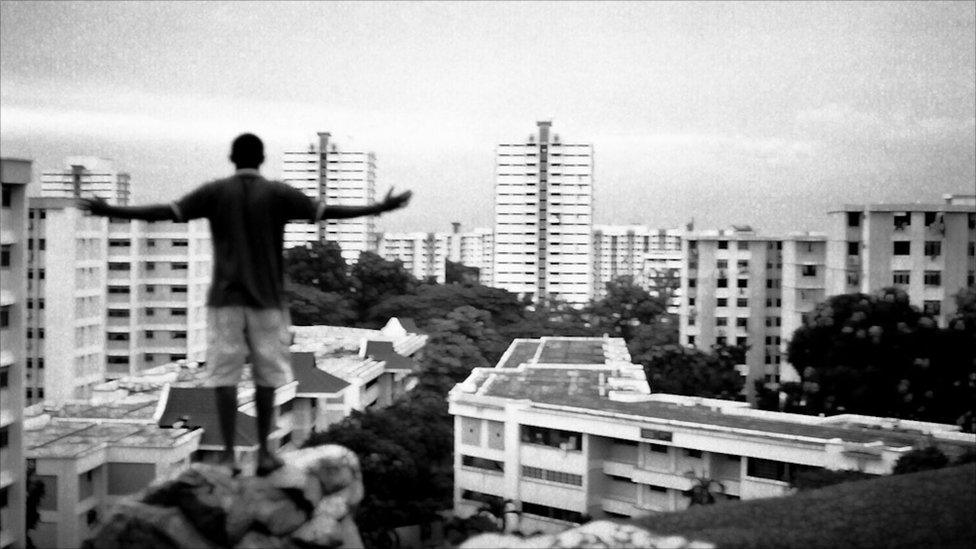Overlooking the city of Marsiling in Singapore