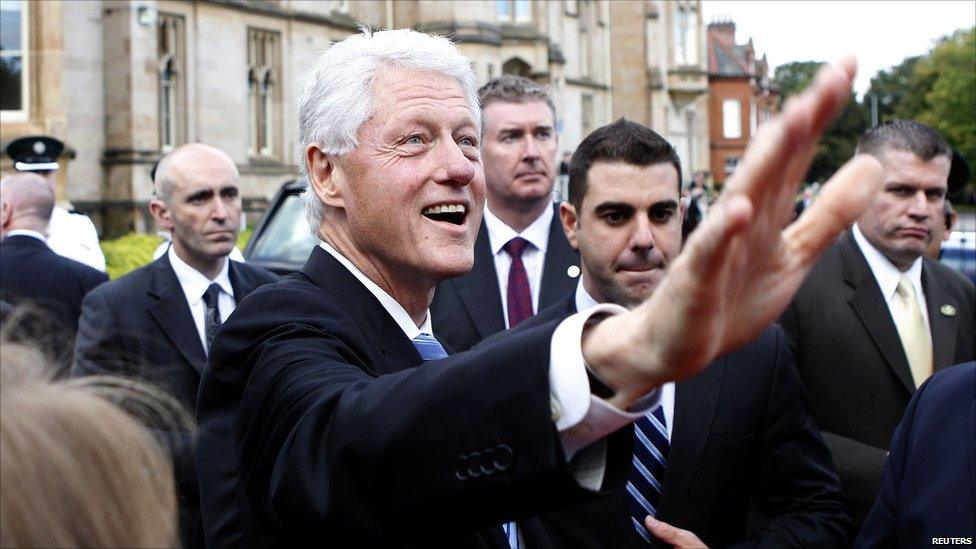 Bill Clinton at the University of Ulster's Magee campus