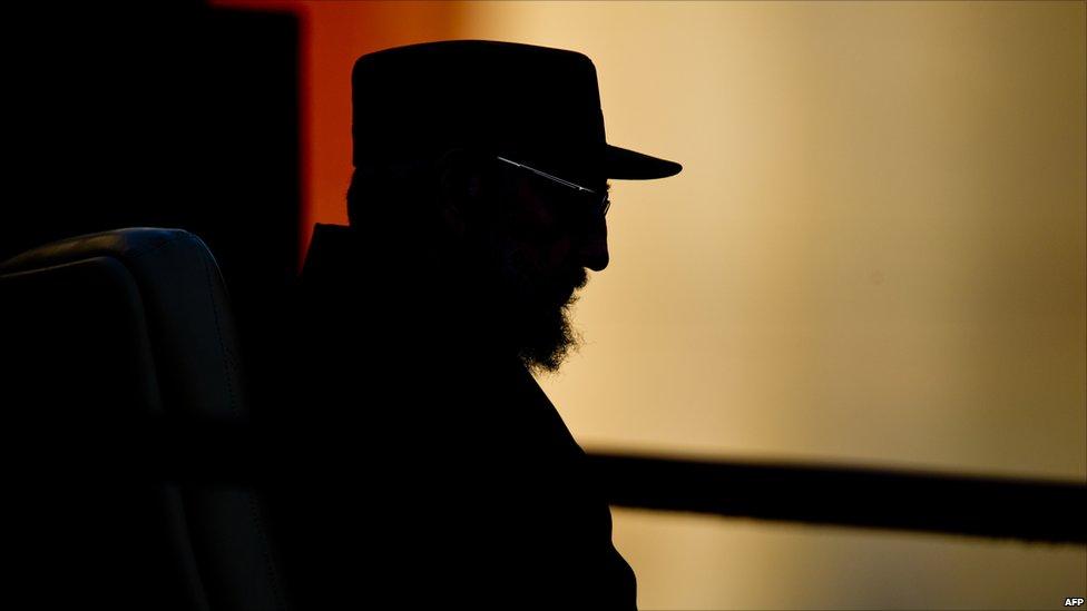 Cuban former President Fidel Castro gives a speech, on September 3, 2010, at Havana's University.