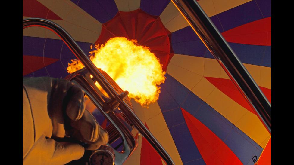 A view within an air balloon