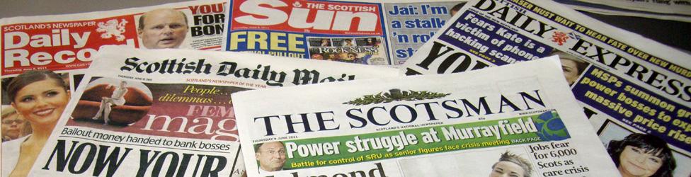 Scottish newspaper headlines