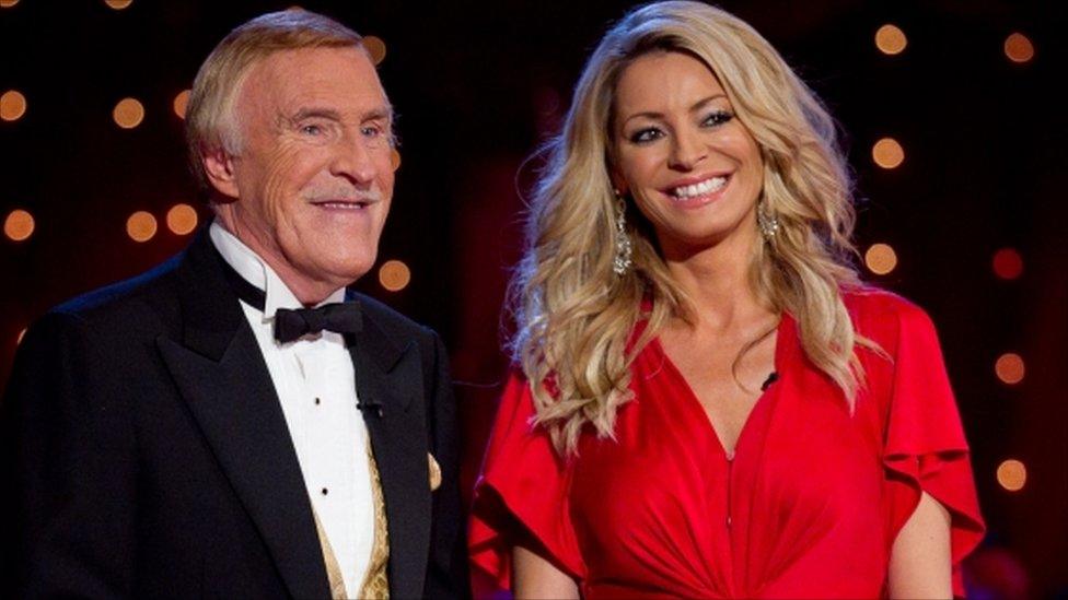 Bruce Forsyth and Tess Daly