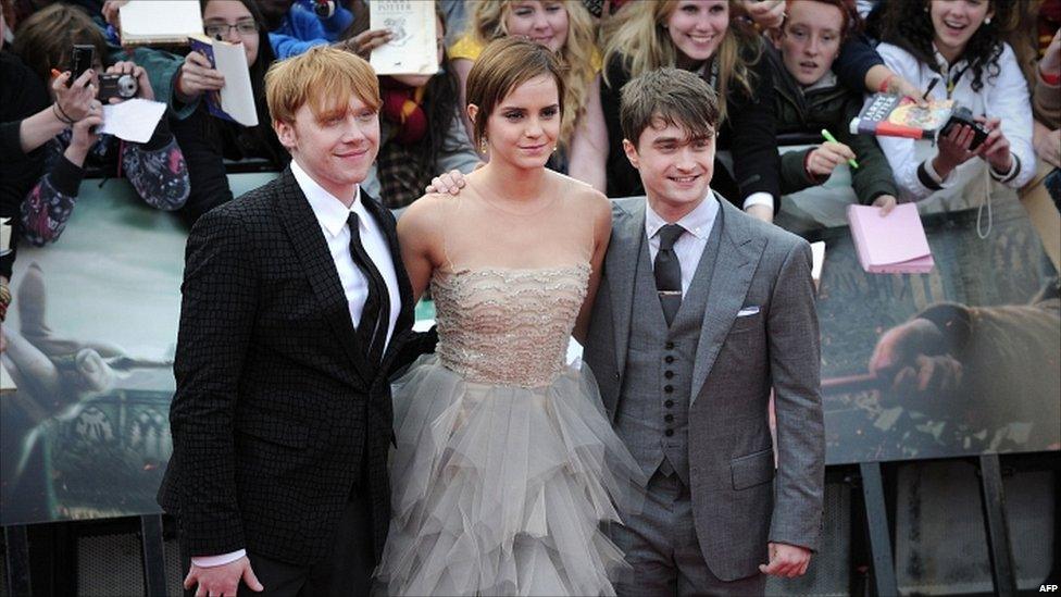 Rupert Grint, Emma Watson and Daniel Radcliffe