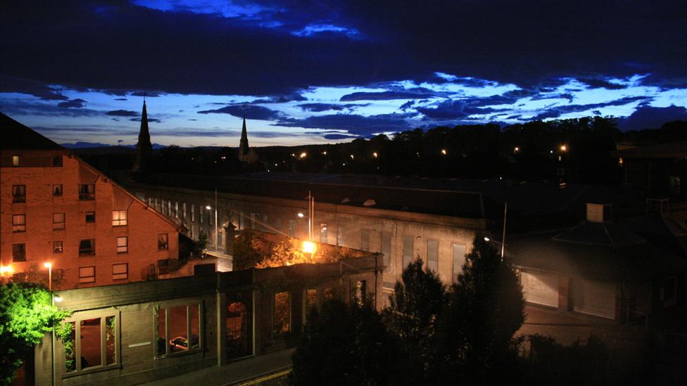 Clouds over Dundee in the evening