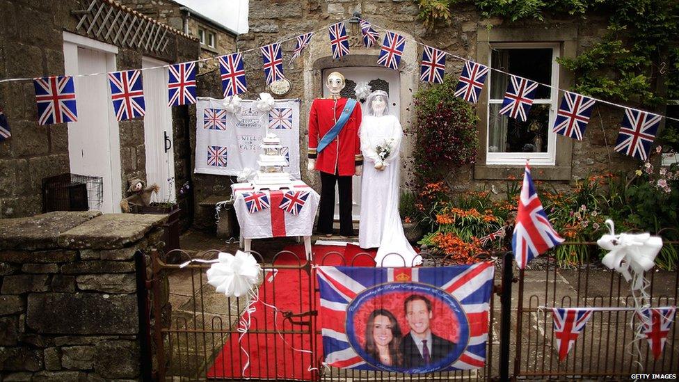 Kate and Wills scarecrows enter the annual Scarecrow competition in Kettlewell.