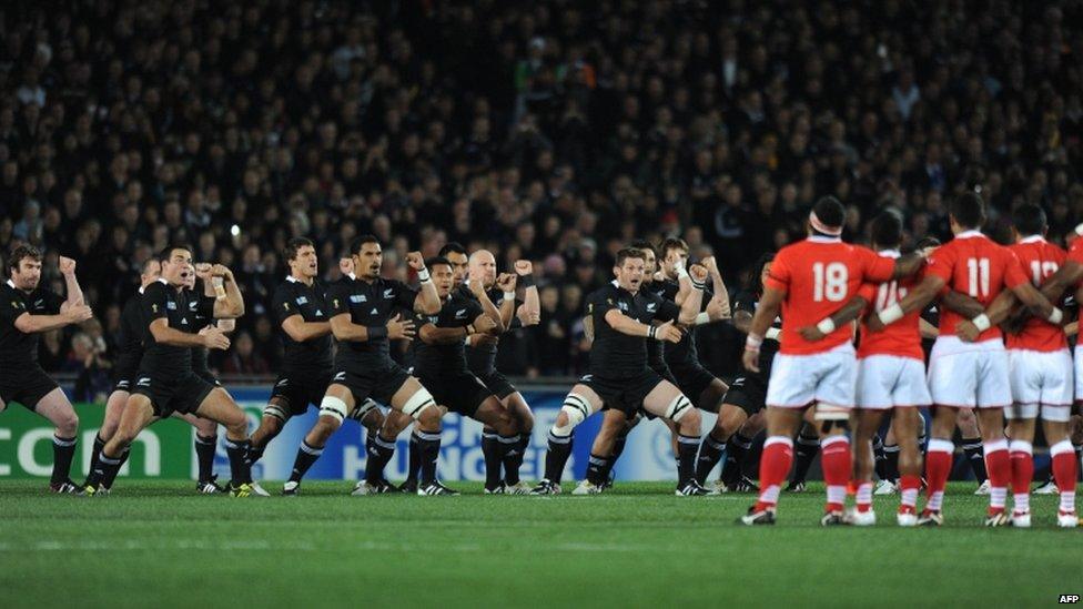 All Blacks perform the Haka