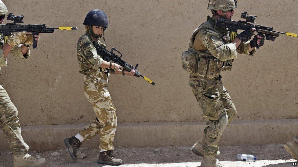Cheryl Cole with troops