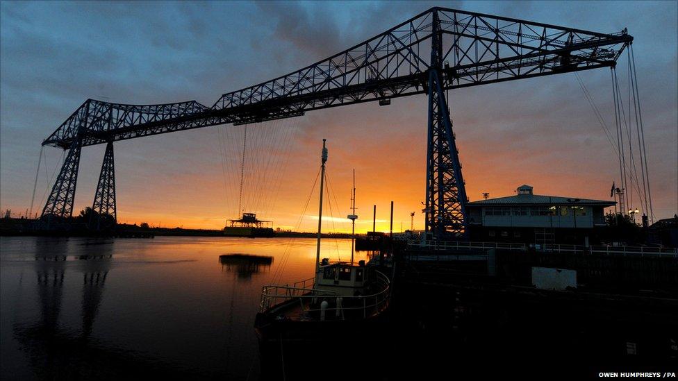 Transporter bridge in Middlesbrough