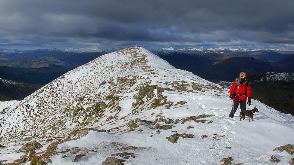 Snow on Ben Vorlich at Loch Earn