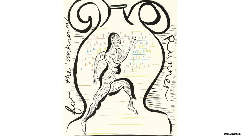 For The Unknown Runner by Chris Ofili