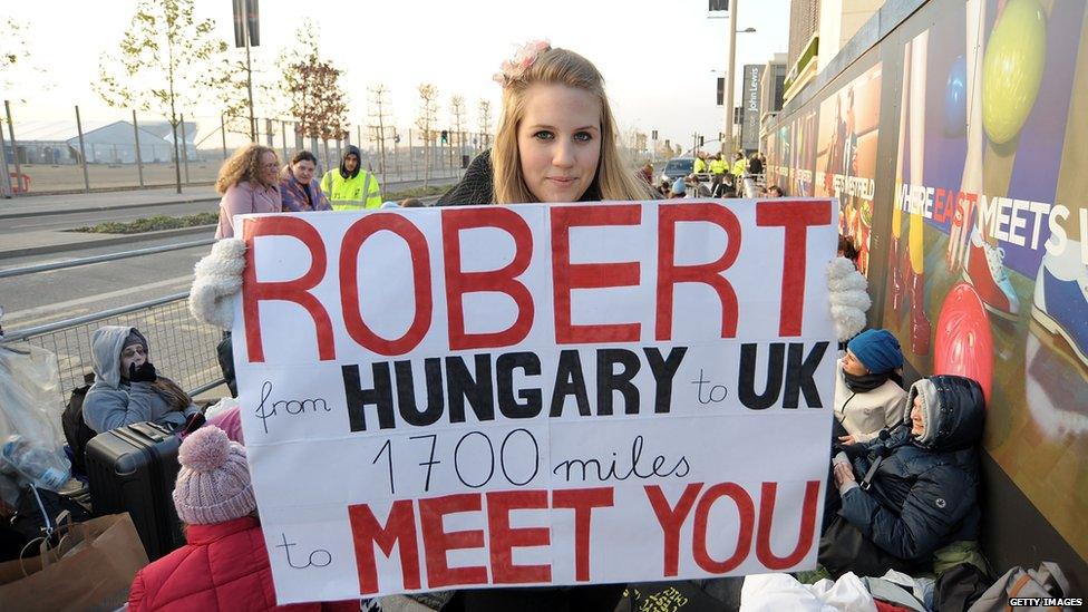 UK premiere of The Twilight Saga: Breaking Dawn - Part 1 - Robert Pattinson fan from Hungary