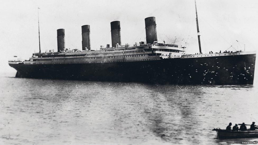 The Titanic leaves port