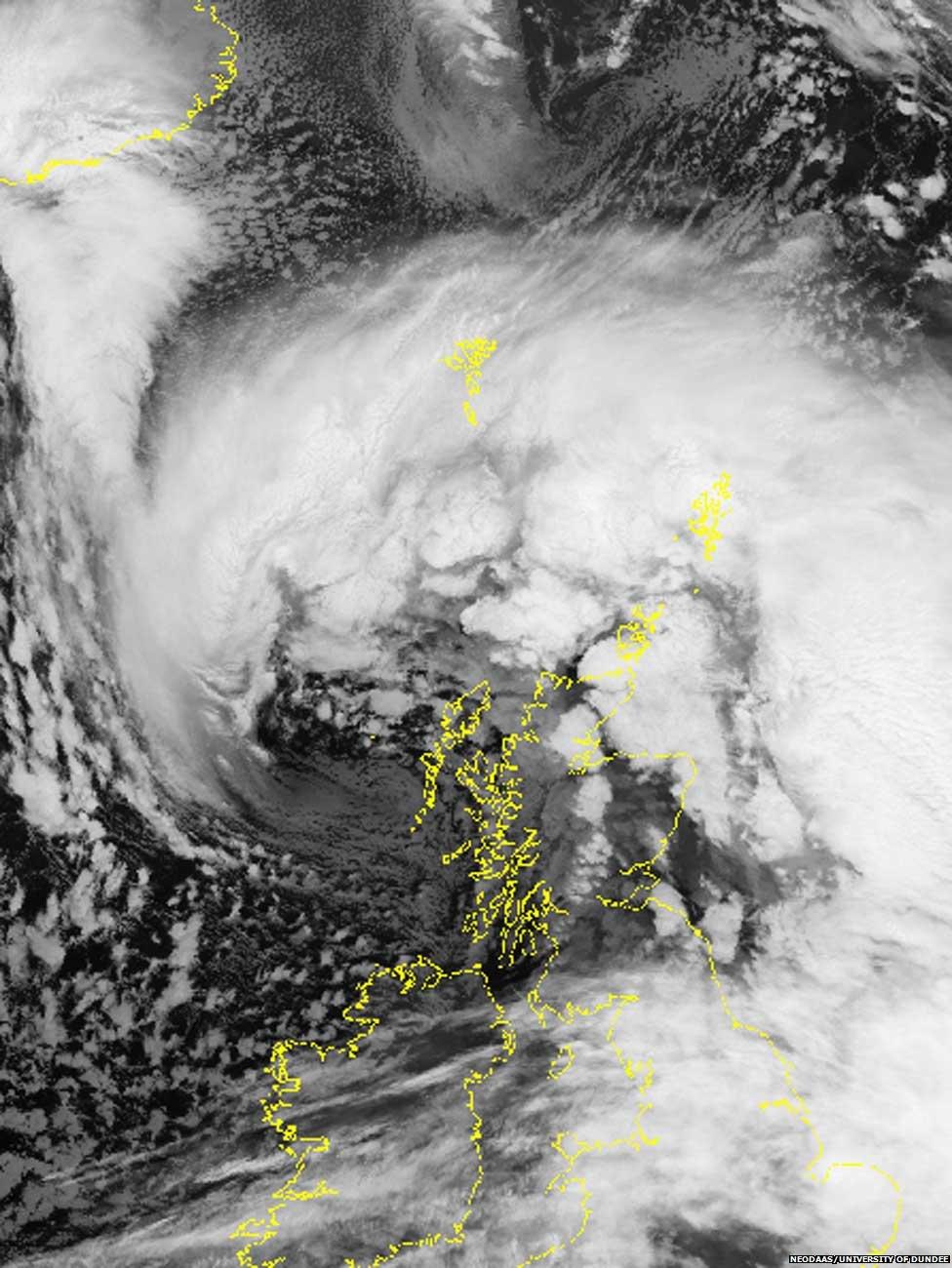 Satellite image. Pic: NEODAAS/University of Dundee