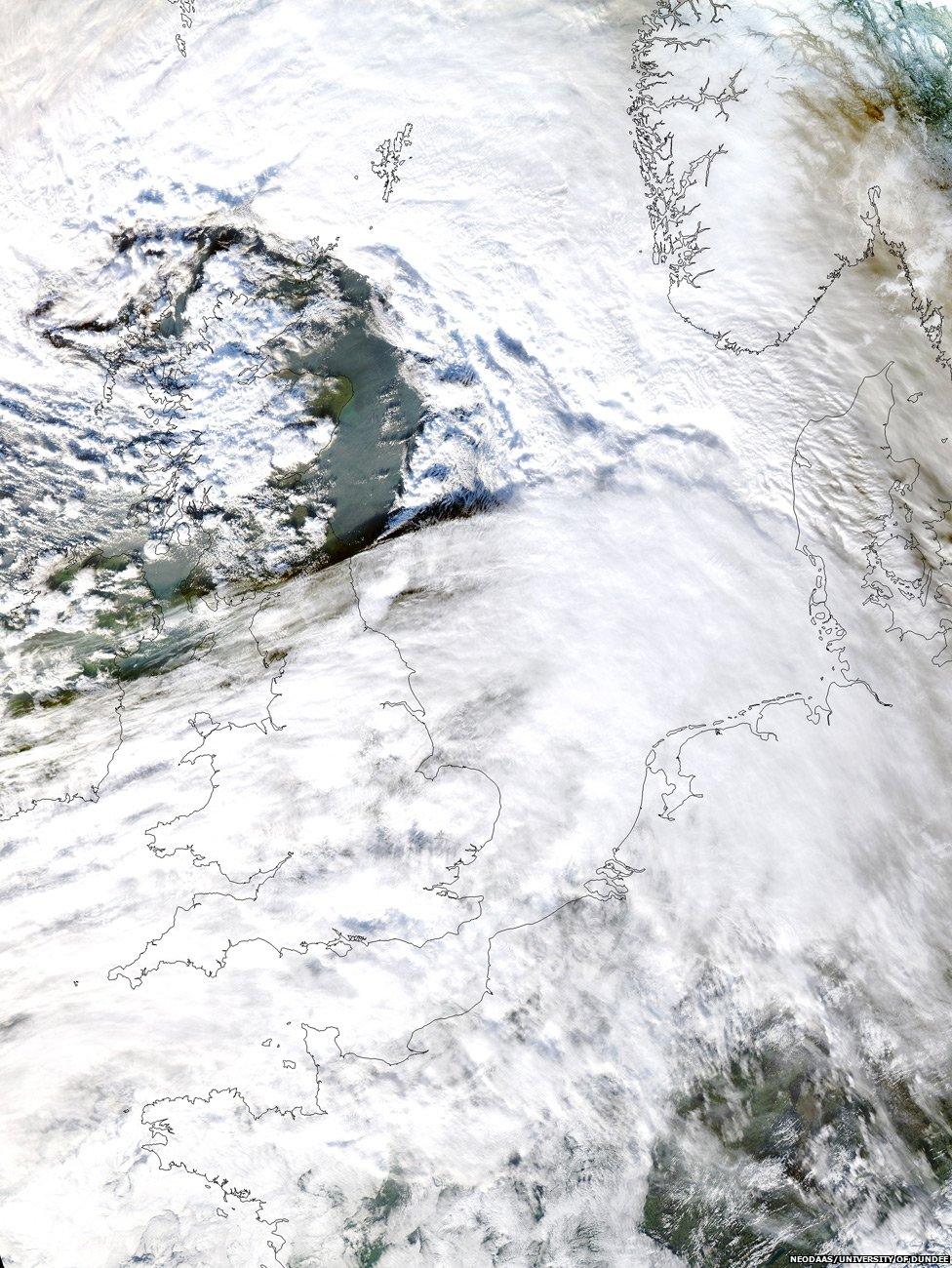 Satellite image. Pic: NEODAAS/University of Dundee