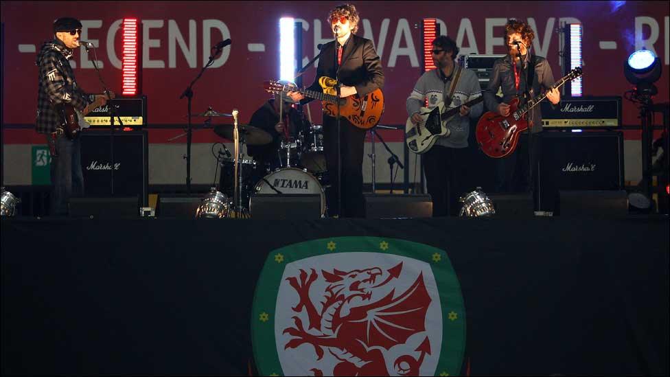 Super Furry Animals performed pre-match at the Gary Speed Memorial Match