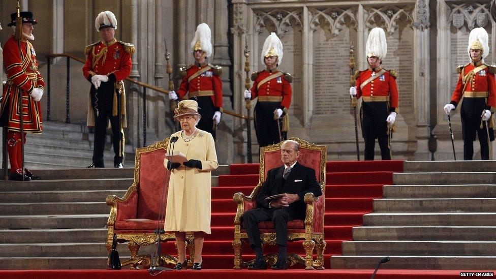 The Queen in Westminster Hall