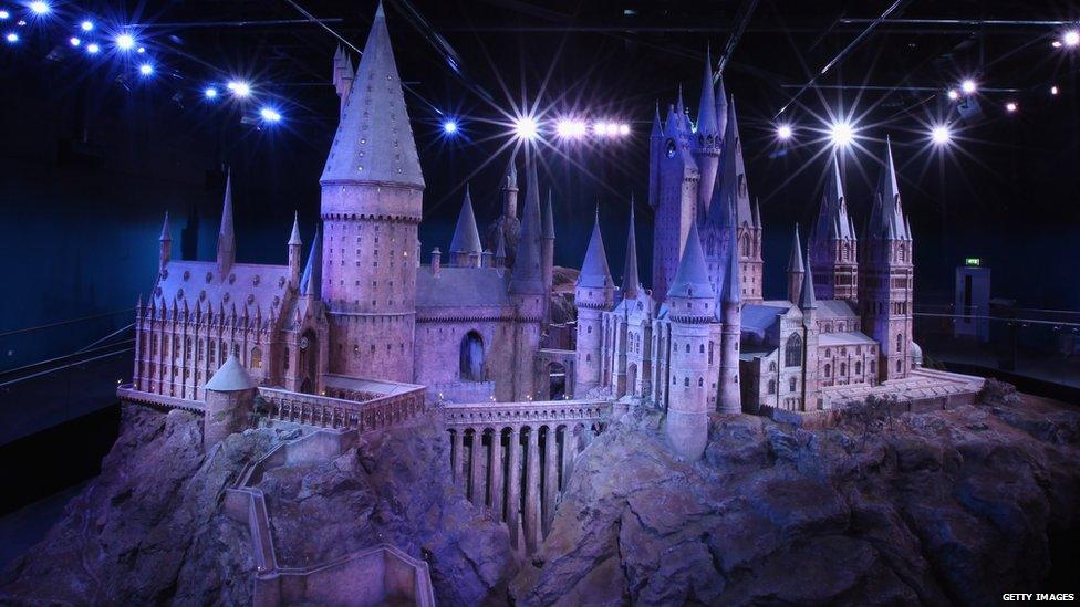 Model of Hogwarts School from the Harry Potter films