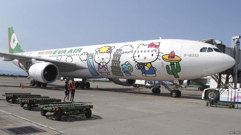 Hello Kitty themed aeroplane