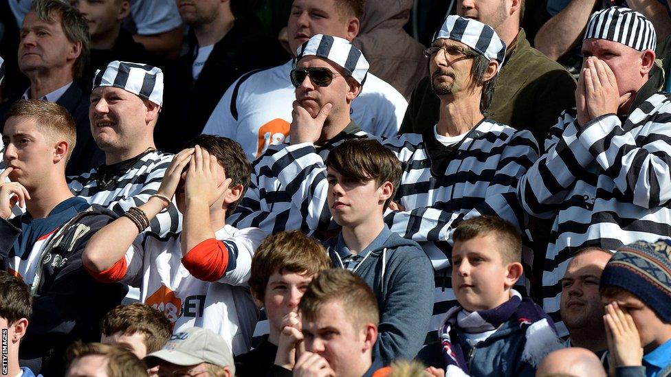 Bolton fans in fancy dress