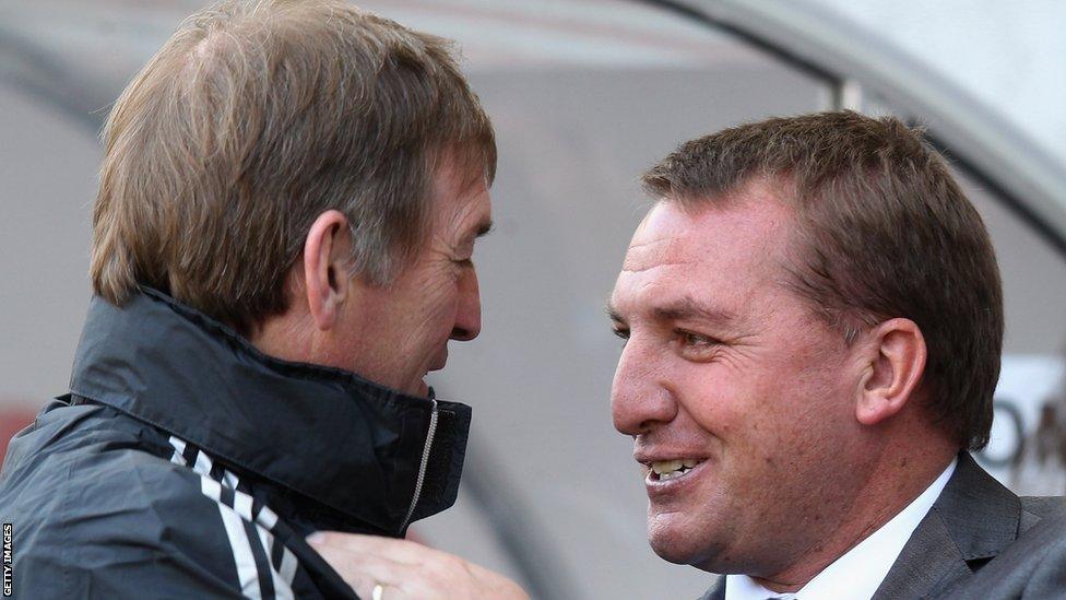 Dalglish and Brendan Rodgers (right)