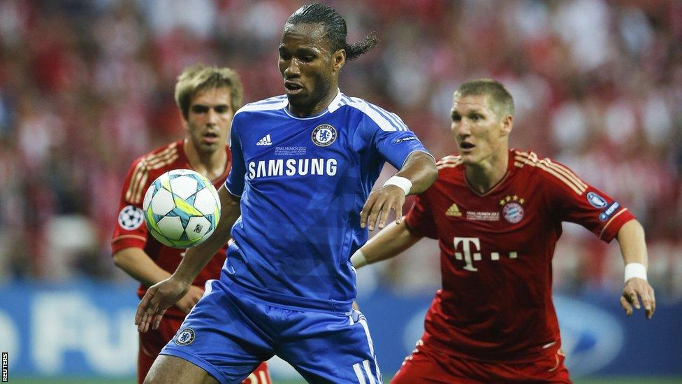 Didier Drogba has the ball