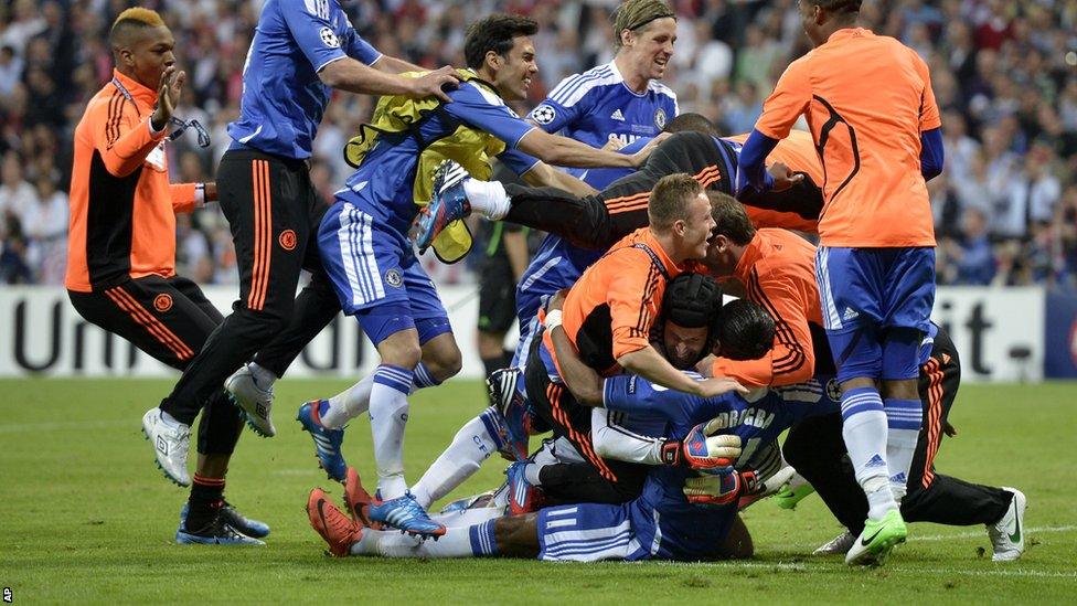 Chelsea players celebrate