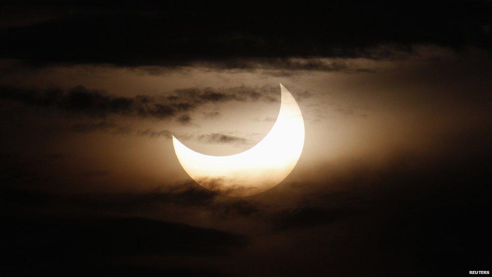 A partial eclipse is seen in Manila.