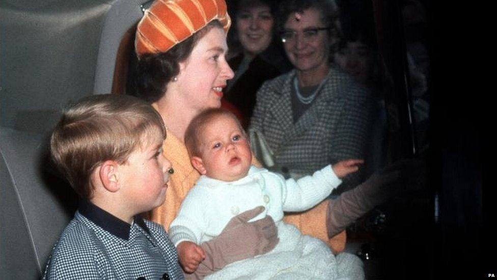 Britain's Queen Elizabeth II is driven from Euston Station with Prince Andrew (closest to camera) and Prince Edward after they returned to London from Balmoral.