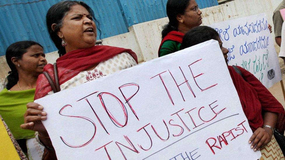 Protesters in Bangalore on Tuesday 19 June 2012