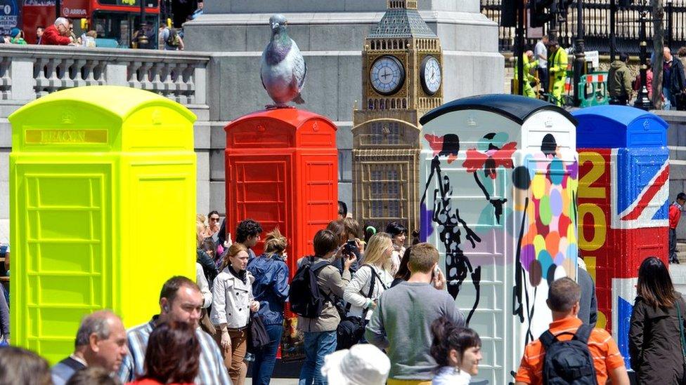 The launch of Artbox at Trafalgar Square in London.