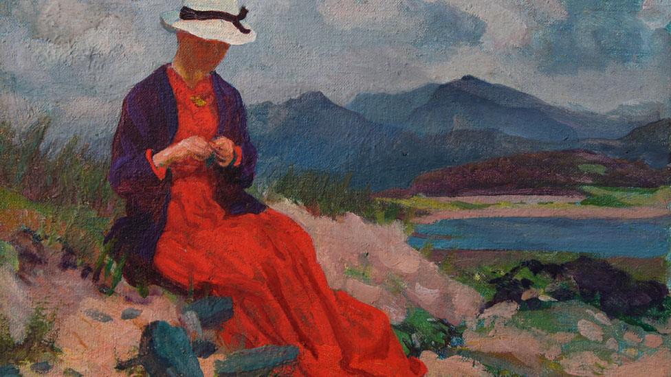 Detail from Holidays - On the Sands, Barmouth Island, 1917. Courtesy of the Christopher Williams Estate