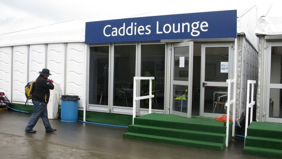 The caddies lounge at Castle Stuart Golf Links