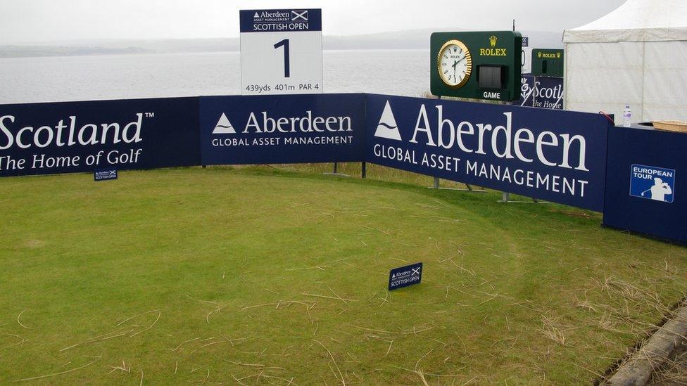 The first tee at Castle Stuart Golf Links