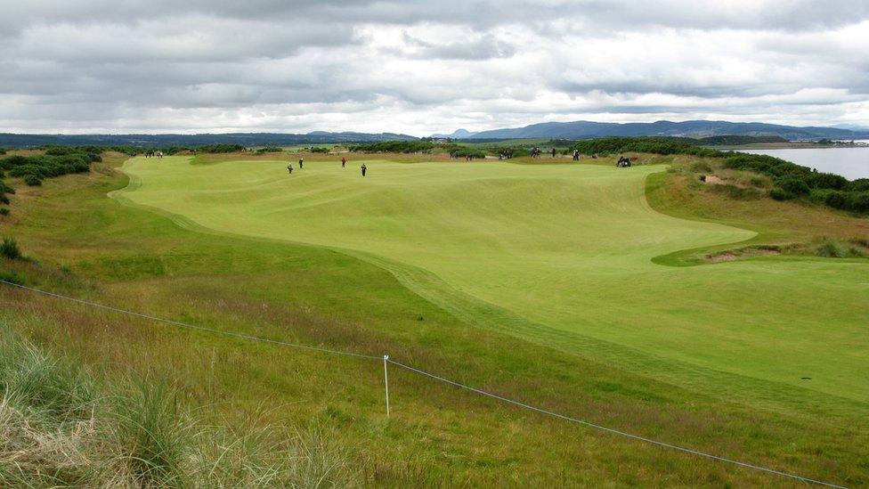 The ninth fairway at Castle Stuart Golf Links