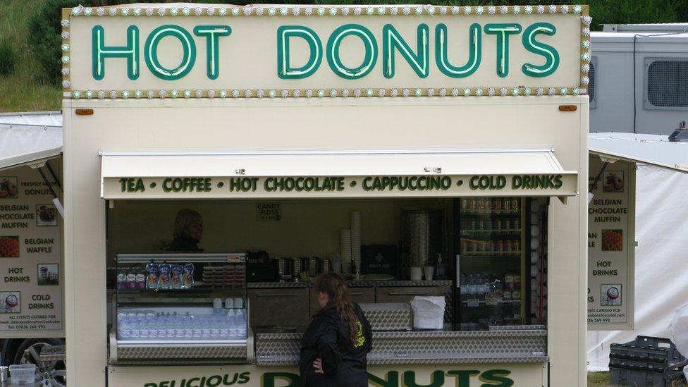 A Donut stand at Castle Stuart Golf Links