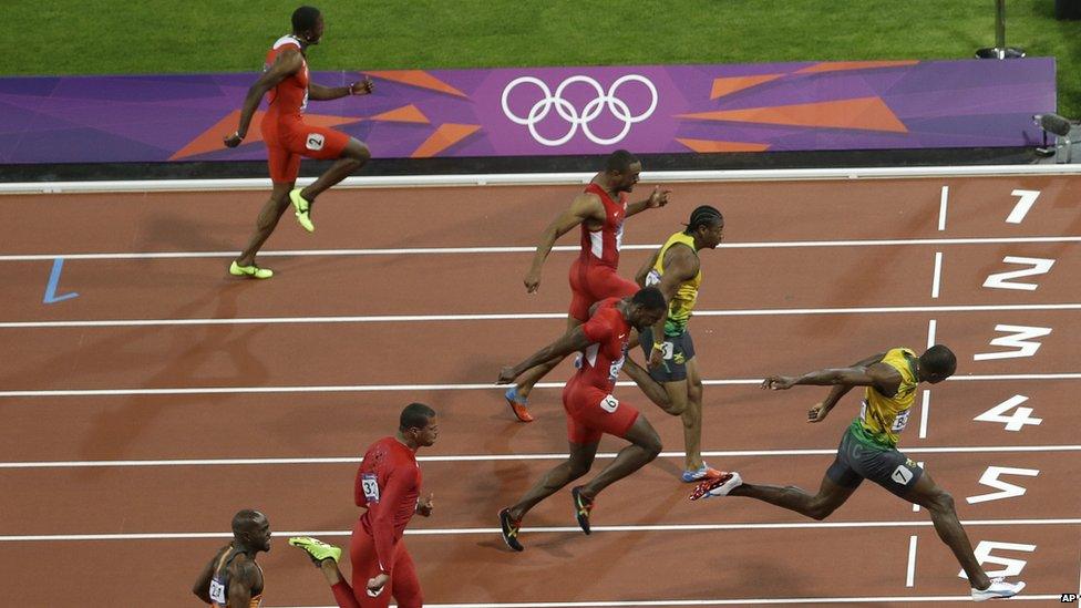 Usain Bolt at the London 2012 Olympics.