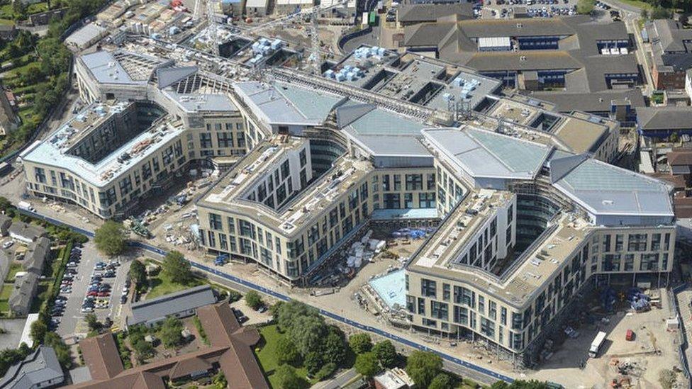 Aerial view of new hospital