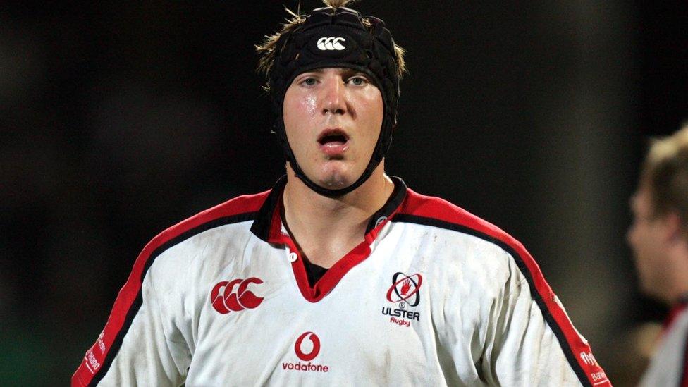 A young Stephen Ferris in action for Ulster in the Celtic League in May 2006