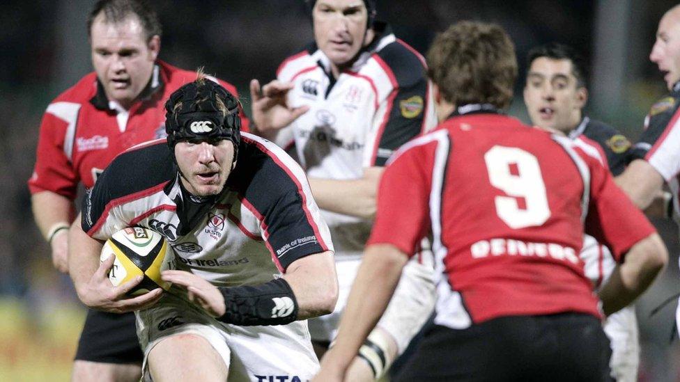 Stephen Ferris on a run against the Border Reivers in 2006