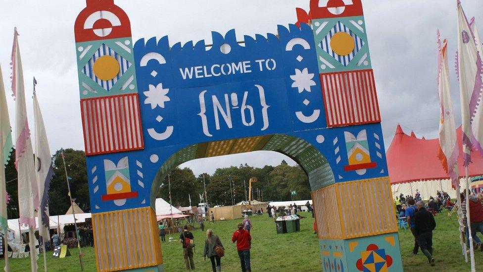 Welcome to Festival No6 - entrance to the main arena at Portmeirion