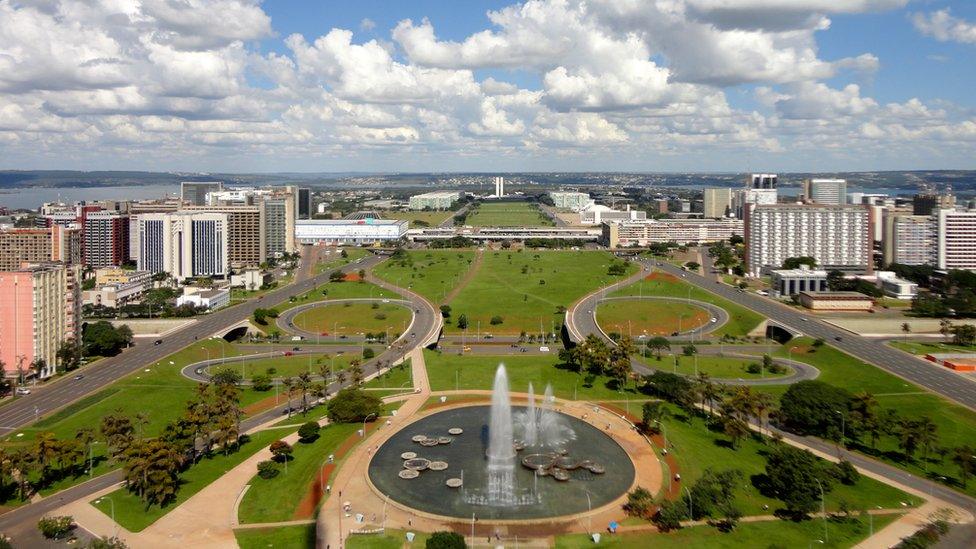 A view of Brasília's Monumental Axis