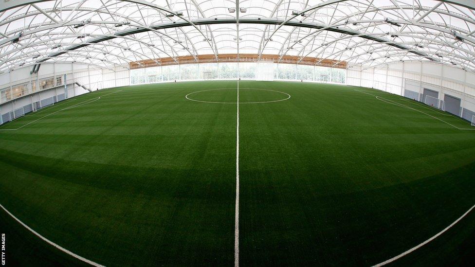 The Sir Alf Ramsey indoor pitch at St George's Park