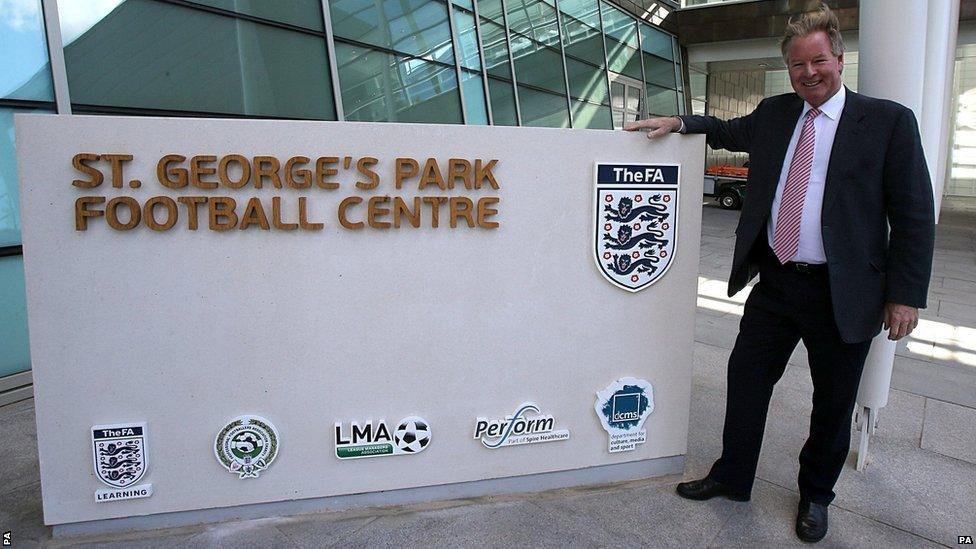 David Sheepshanks, chairman of St George's Park, outside the entrance