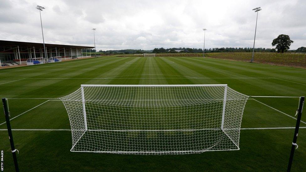 One of the 11 outdoor training pitches at St George's Park