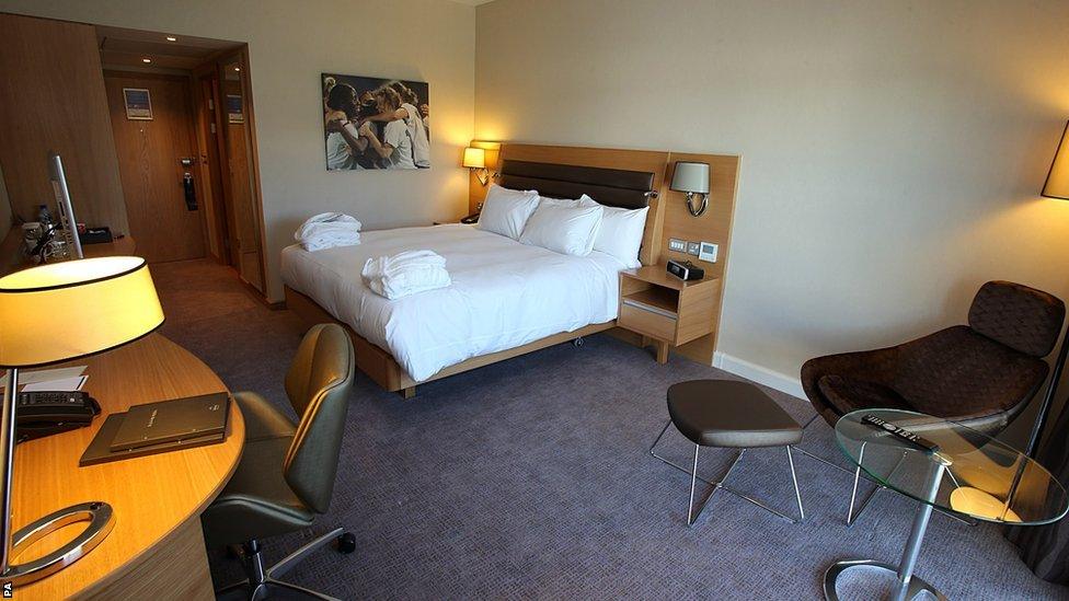 A room in the Hilton Hotel at St George's Park