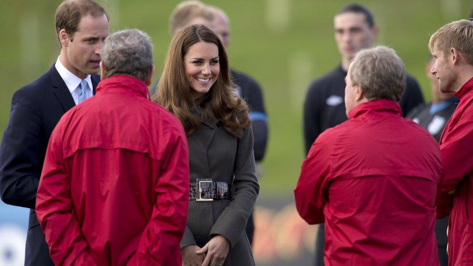 The Duke and Duchess of Cambridge at St George's Park