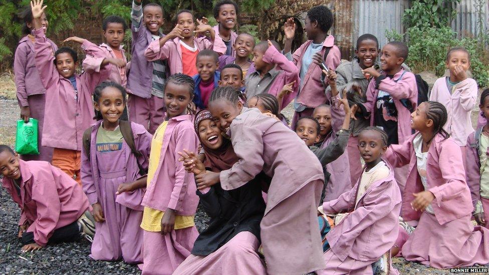 Schoolchildren in Ethiopia, East Africa