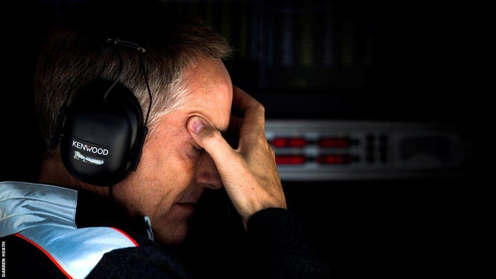 The pressures of life at the top of F1 show on McLaren team principal Martin Whitmarsh at the Korean Grand Prix