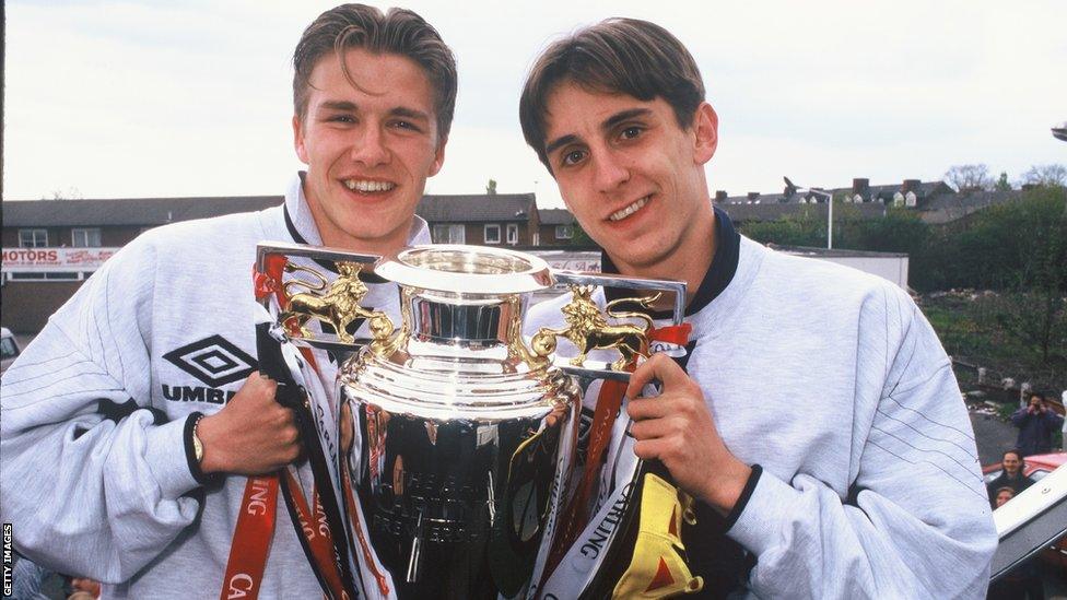 David Beckham and Gary Neville